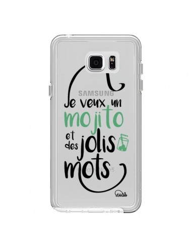 Coque Je veux un mojito et des jolis mots Transparente pour Samsung Galaxy Note 5 - Lolo Santo