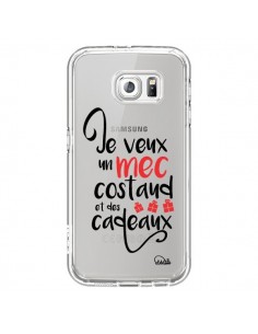Coque Je veux un mec costaud et des cadeaux Transparente...