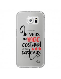 Coque Je veux un mec costaud et des cadeaux Transparente...