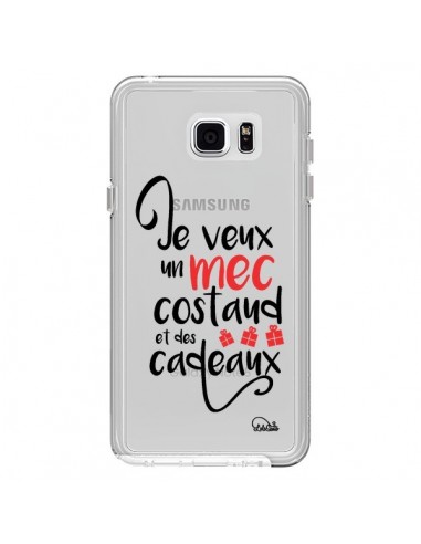 Coque Je veux un mec costaud et des cadeaux Transparente pour Samsung Galaxy Note 5 - Lolo Santo