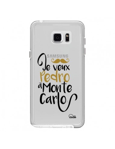 Coque Je veux Pedro à Monte Carlo Transparente pour Samsung Galaxy Note 5 - Lolo Santo