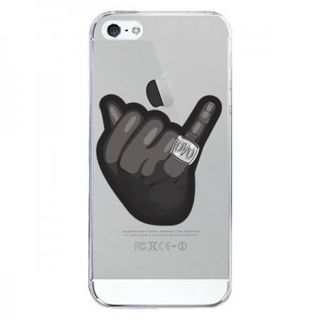 Coque iPhone 5/5S et SE OVO Ring bague Transparente - Mikadololo