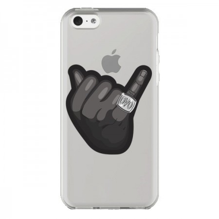 Coque iPhone 5C OVO Ring bague Transparente - Mikadololo