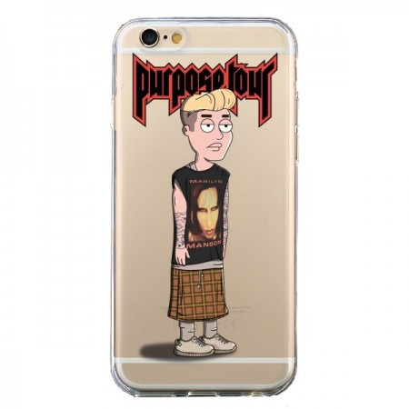 Coque iPhone 6 et 6S Bieber Marilyn Manson Fan Transparente - Mikadololo