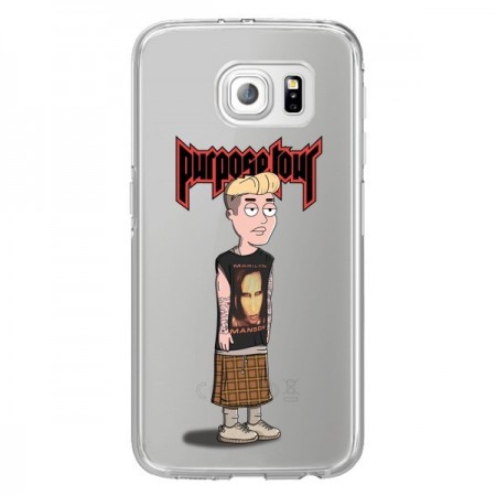 Coque Bieber Marilyn Manson Fan Transparente pour Samsung Galaxy S6 Edge - Mikadololo