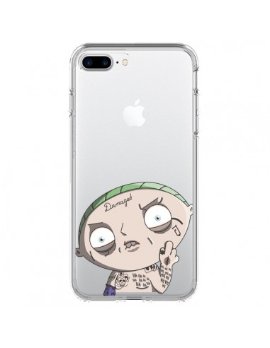 Coque iPhone 7 Plus et 8 Plus Stewie Joker Suicide Squad Transparente - Mikadololo