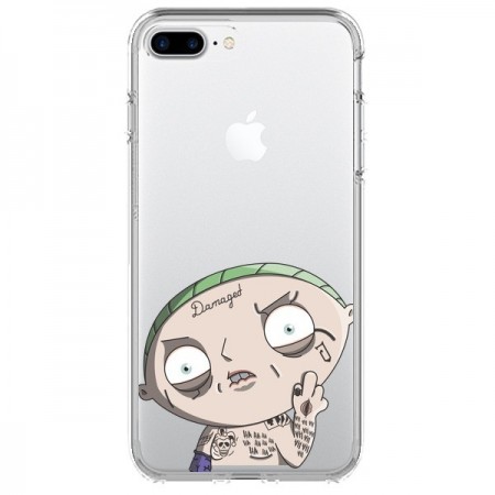 Coque iPhone 7 Plus et 8 Plus Stewie Joker Suicide Squad Transparente - Mikadololo