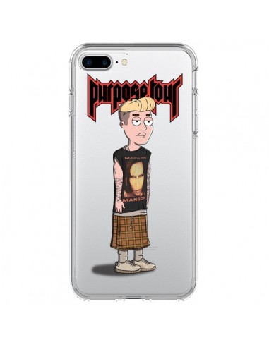 Coque iPhone 7 Plus et 8 Plus Bieber Marilyn Manson Fan Transparente - Mikadololo