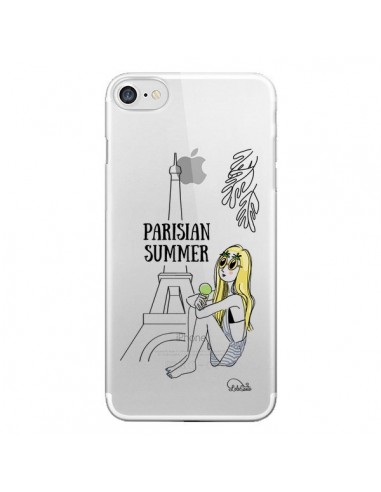 Coque iPhone 7/8 et SE 2020 Parisian Summer Ete Parisien Transparente - Lolo Santo