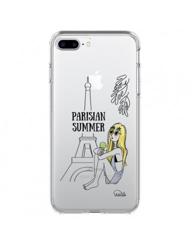 Coque iPhone 7 Plus et 8 Plus Parisian Summer Ete Parisien Transparente - Lolo Santo