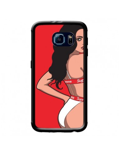 Coque Pop Art Femme Rouge pour Samsung Galaxy S6 - Mikadololo