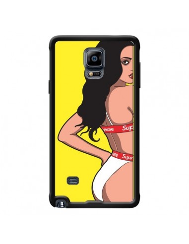 Coque Pop Art Femme Jaune pour Samsung Galaxy Note 4 - Mikadololo