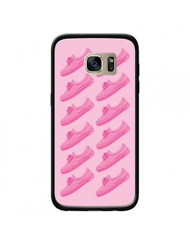 Coque Pink Rose Vans Chaussures pour Samsung Galaxy S7 Edge - Mikadololo