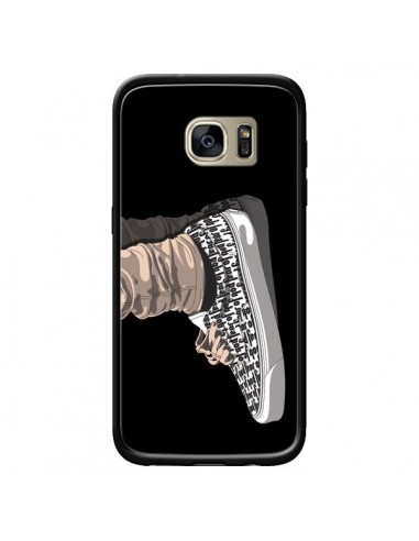 Coque Vans Noir pour Samsung Galaxy S7 Edge - Mikadololo