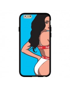 Coque iPhone 6 et 6S Pop Art Femme Bleu - Mikadololo