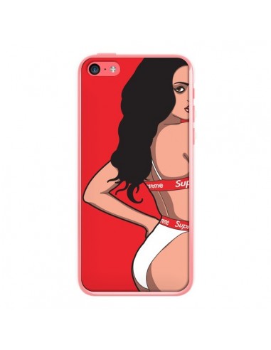 Coque iPhone 5C Pop Art Femme Rouge - Mikadololo