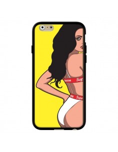 Coque iPhone 6 et 6S Pop Art Femme Jaune - Mikadololo