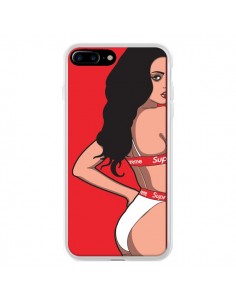 Coque Pop Art Femme Rouge pour iPhone 7 Plus - Mikadololo