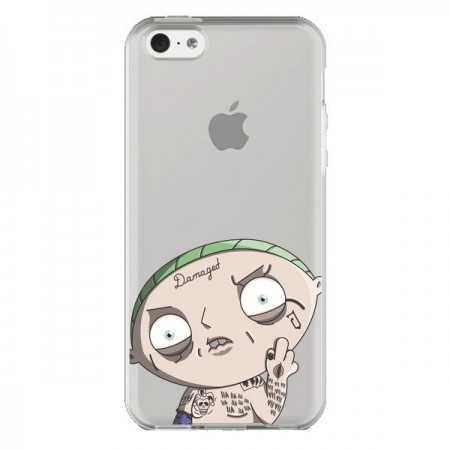 Coque iPhone 5C Stewie Joker Suicide Squad Transparente - Mikadololo