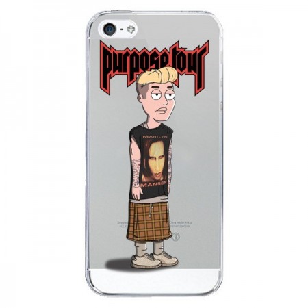 Coque iPhone 5/5S et SE Bieber Marilyn Manson Fan Transparente - Mikadololo