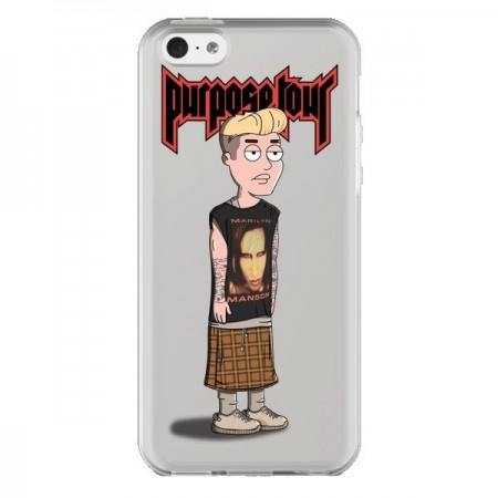 Coque iPhone 5C Bieber Marilyn Manson Fan Transparente - Mikadololo