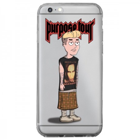 Coque iPhone 6 Plus et 6S Plus Bieber Marilyn Manson Fan Transparente - Mikadololo