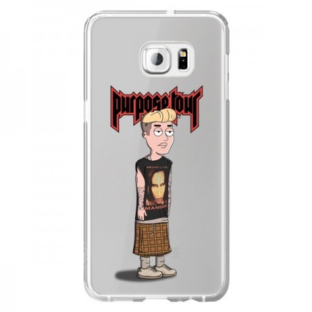 Coque Bieber Marilyn Manson Fan Transparente pour Samsung Galaxy S6 Edge Plus - Mikadololo