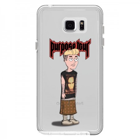 Coque Bieber Marilyn Manson Fan Transparente pour Samsung Galaxy Note 5 - Mikadololo