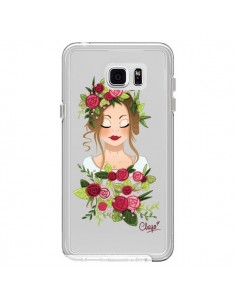 Coque Femme Closed Eyes Fleurs Transparente pour Samsung...
