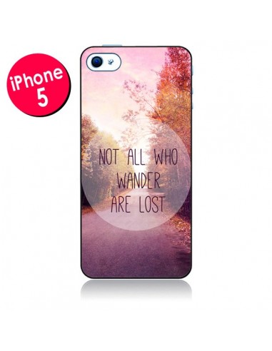 Coque Not all who wander are lost pour iPhone 5 - Sylvia Cook