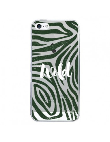 Coque iPhone 5/5S et SE Wild Zebre Jungle Transparente - Lolo Santo