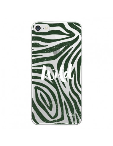Coque iPhone 7/8 et SE 2020 Wild Zebre Jungle Transparente - Lolo Santo