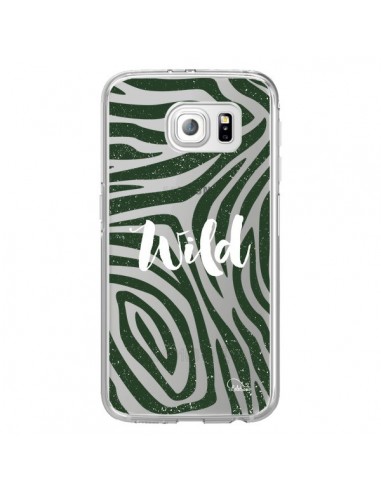 Coque Wild Zebre Jungle Transparente pour Samsung Galaxy S6 Edge - Lolo Santo