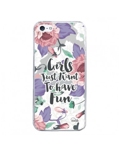 Coque iPhone 5/5S et SE Girls Fun Transparente - Lolo Santo