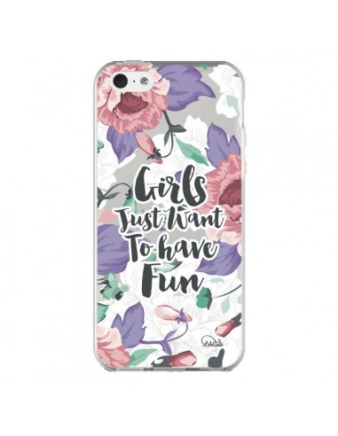 Coque iPhone 5C Girls Fun Transparente - Lolo Santo