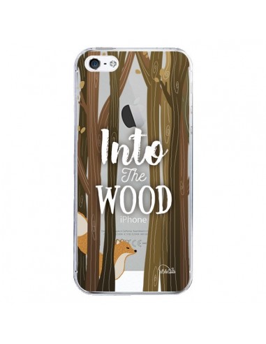 Coque iPhone 5/5S et SE Into The Wild Renard Bois Transparente - Lolo Santo