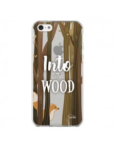 Coque iPhone 5C Into The Wild Renard Bois Transparente -...