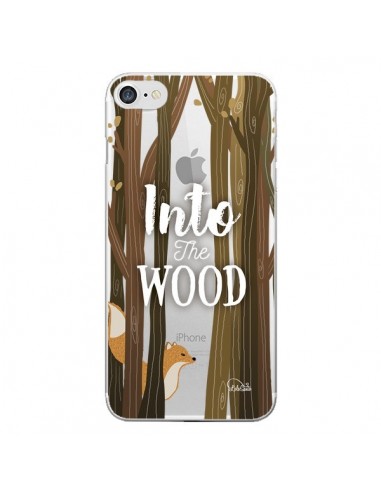 Coque iPhone 7/8 et SE 2020 Into The Wild Renard Bois Transparente - Lolo Santo