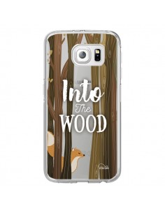 Coque Into The Wild Renard Bois Transparente pour Samsung...