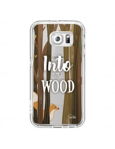 Coque Into The Wild Renard Bois Transparente pour Samsung...
