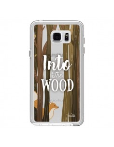 Coque Into The Wild Renard Bois Transparente pour Samsung...