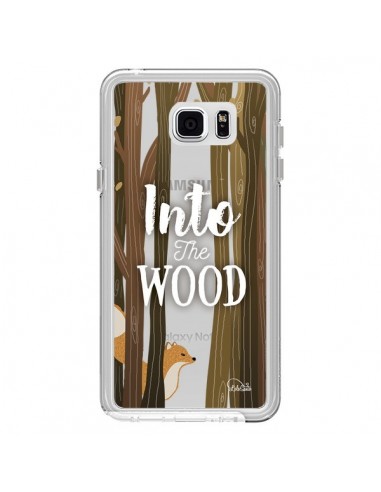 Coque Into The Wild Renard Bois Transparente pour Samsung Galaxy Note 5 - Lolo Santo