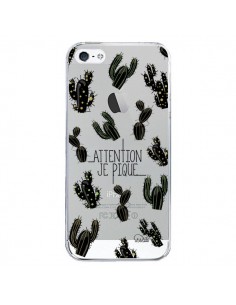 Coque iPhone 5/5S et SE Cactus Je Pique Transparente -...