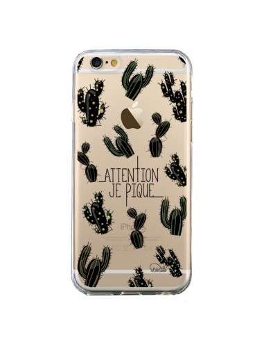 Coque iPhone 6 et 6S Cactus Je Pique Transparente - Lolo Santo