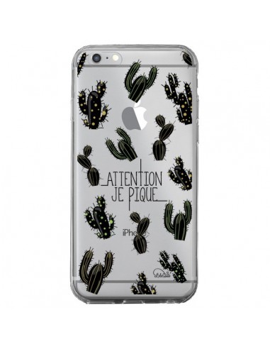 Coque iPhone 6 Plus et 6S Plus Cactus Je Pique Transparente - Lolo Santo