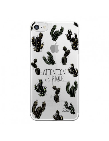 Coque iPhone 7/8 et SE 2020 Cactus Je Pique Transparente - Lolo Santo