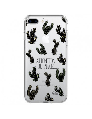Coque iPhone 7 Plus et 8 Plus Cactus Je Pique Transparente - Lolo Santo