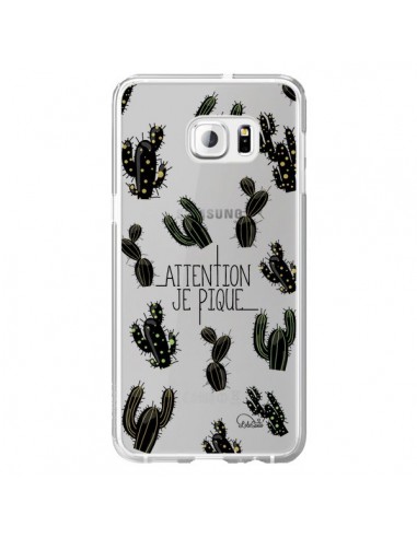 Coque Cactus Je Pique Transparente pour Samsung Galaxy S6 Edge Plus - Lolo Santo