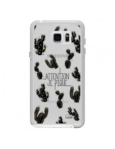 Coque Cactus Je Pique Transparente pour Samsung Galaxy Note 5 - Lolo Santo