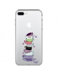 Coque iPhone 7 Plus et 8 Plus Tasses de The Transparente...